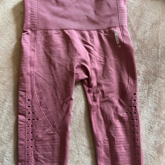 GYMSHARK Energy Seamless Rose Pink Leggings - Picture 4 of 5